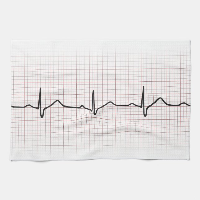 EKG-pulsslag på diagrammet pappert, PhD-puls (dokt Kökshandduk (Horisontell)