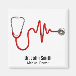 EKG Wave EKG Heartslag Line Medical Stethoscope Magnet