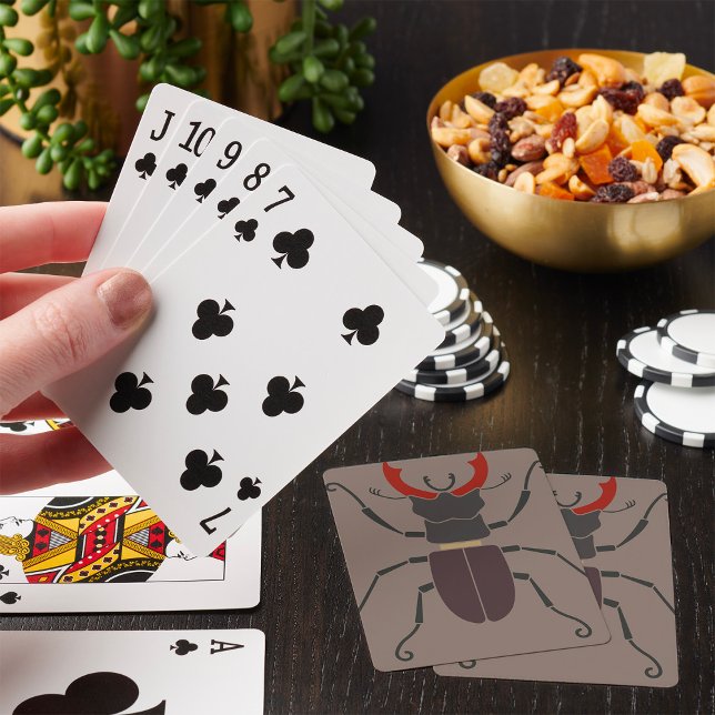 Ekhornsbagge Djärv Minimalistisk Insekt Casinokort (Skapare uppladdad)