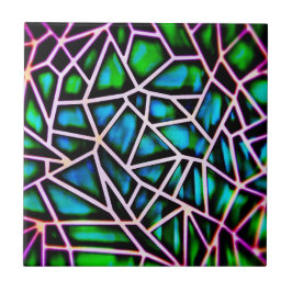 Eklectiskt blomma kakelplatta