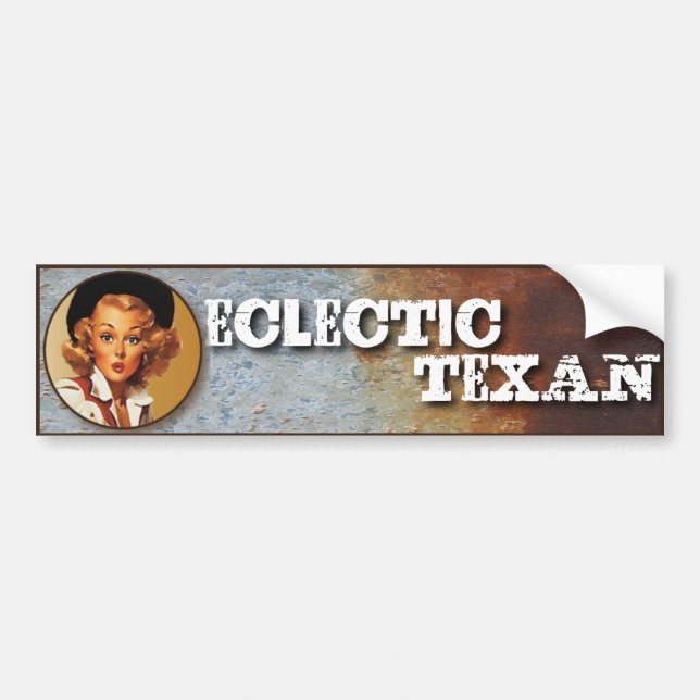 Eklektiska Texas: Eklektisk Texan! Bildekal (Framsidan)