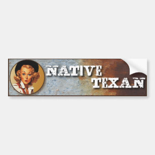 Eklektiska Texas: Infödd Texan! Bildekal