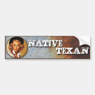 Eklektiska Texas: Infödd Texan! Bildekal