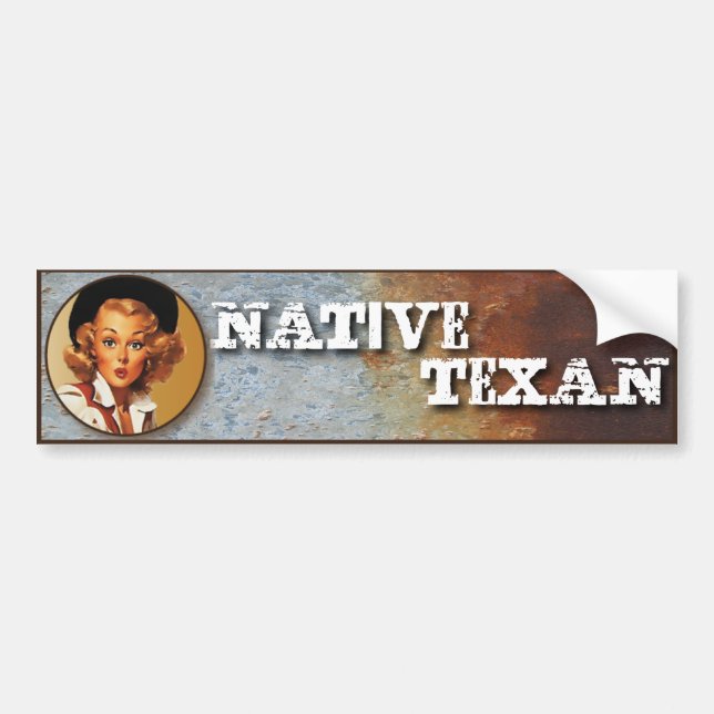Eklektiska Texas: Infödd Texan! Bildekal (Framsidan)