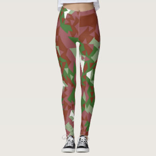 Eklektiskt Mod Retro Geometriskt Julmönster Leggings