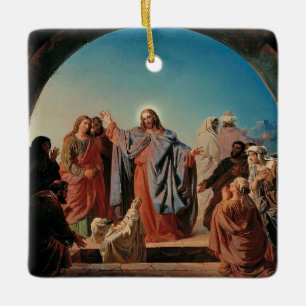 Ekman - Jesus Wakes Lazarus Julgransprydnad Keramik