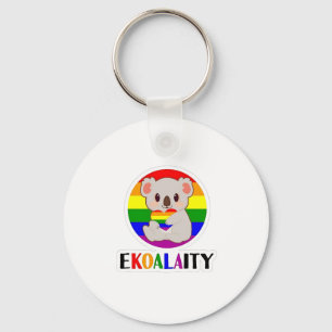 Ekoalaty Equality Gay Koala Bear Funny LGBT Rainbo Nyckelring