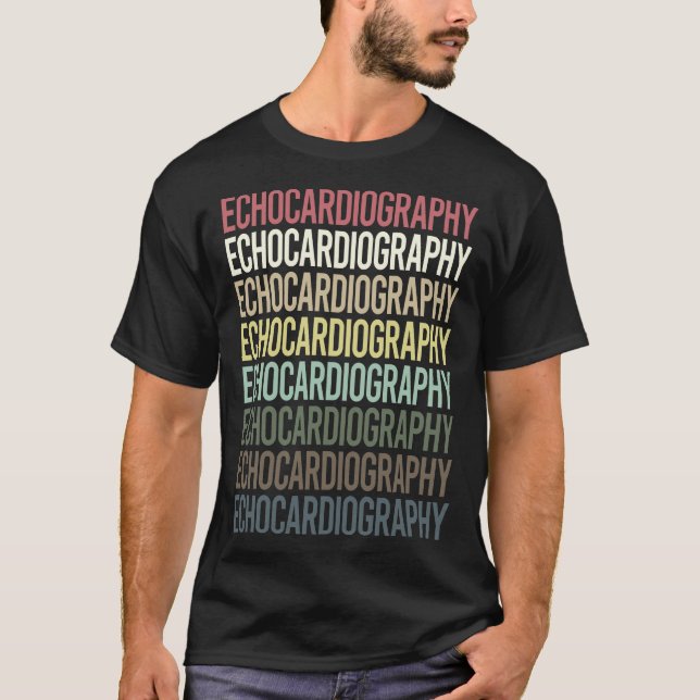 Ekokardiografi Ekokardiograf Echokardiogram T Shirt (Framsida)