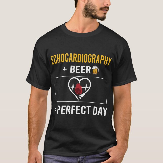 Ekokardiografi Ekokardiograf Echokardiogram T Shirt (Framsida)