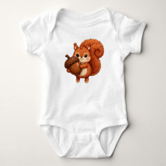 Ekollens ekorre Baby Bodysuit — Söt skogs-A T Shirt
