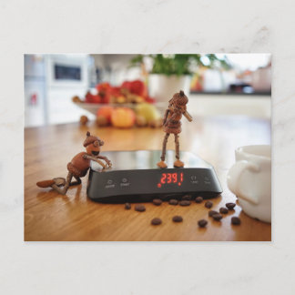 Ekollon tomte retar sin tjej med vikten vykort