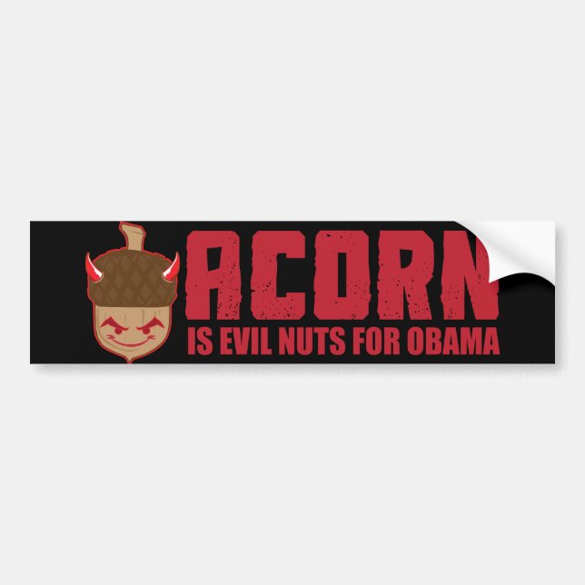 Ekollonen är onda nöt för den Obama bildekalet Bildekal (Framsidan)