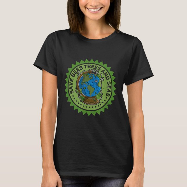 Ekolog Miljöskydd Djur Växter T Shirt (Framsida)
