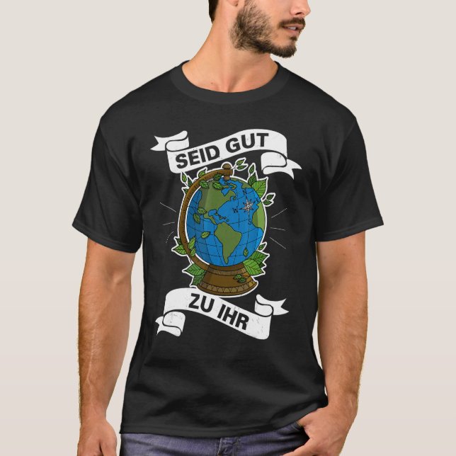 Ekolog miljöskydd djur växter  t shirt (Framsida)