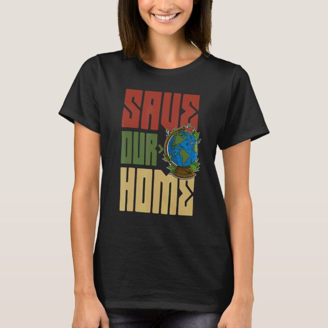 Ekologer, djur för miljöskydd t shirt (Framsida)