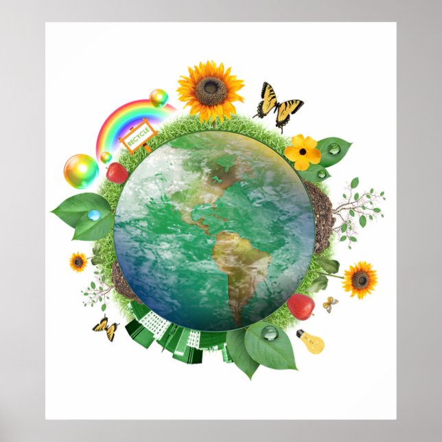 Ekologi: återvinna - poster (Framsidan)