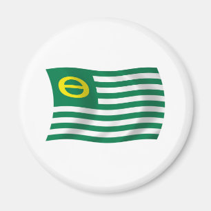 Ekologirörelsens flaggmagnet magnet