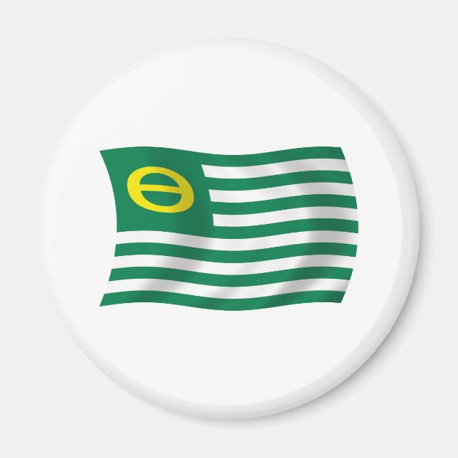 Ekologirörelsens flaggmagnet magnet (Framsidan)