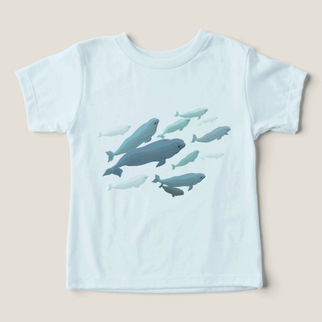 Ekologisk Baby Beluga Val Tröja Babypresenter (Design Framsida)