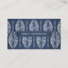 EKOLOGISK BLÖSNING AV INDIGO BLUE TID DYE BATIK I  VISITKORT