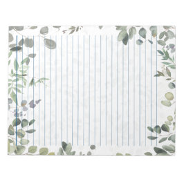 Ekologisk eukalyptus Vattenfärgsdesign 40 sidor Anteckningsblock