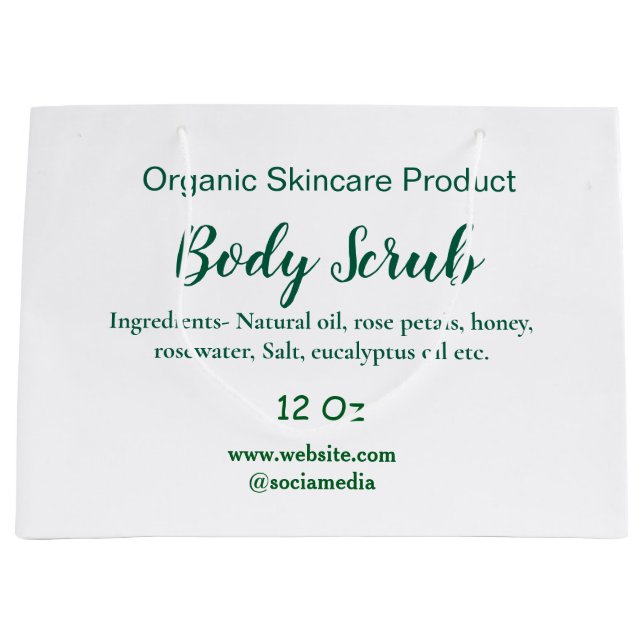 Ekologisk grön natur kroppsskrubb smör lägg till n (Framsidan)