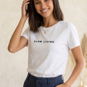 Ekologisk Långsam Levande Typografi Jordnära Neutr T Shirt