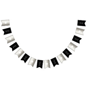 Ekologisk minimalistisk naturlig bröllop Silver RE Vimplar