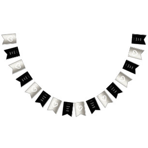 Ekologisk minimalistisk naturlig bröllop Silver RE Vimplar