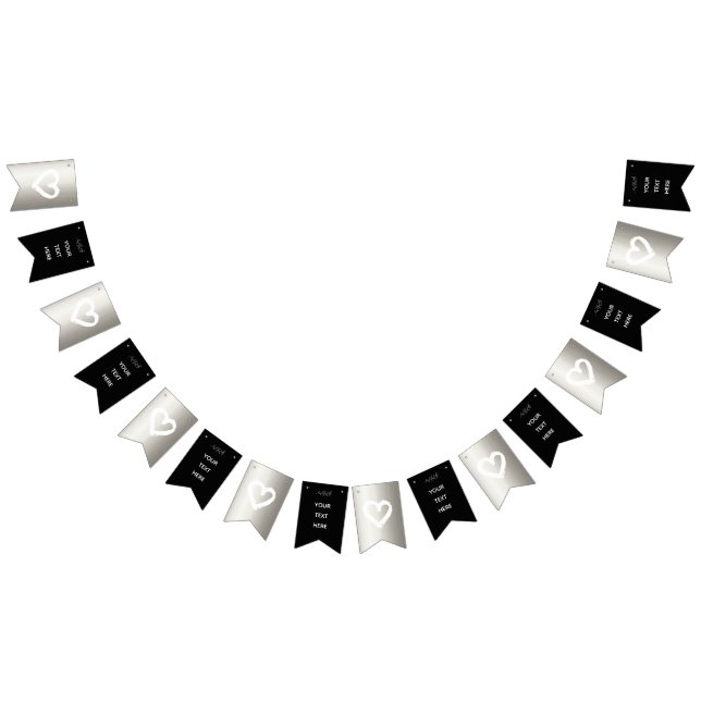 Ekologisk minimalistisk naturlig bröllop Silver RE Vimplar (Alla)