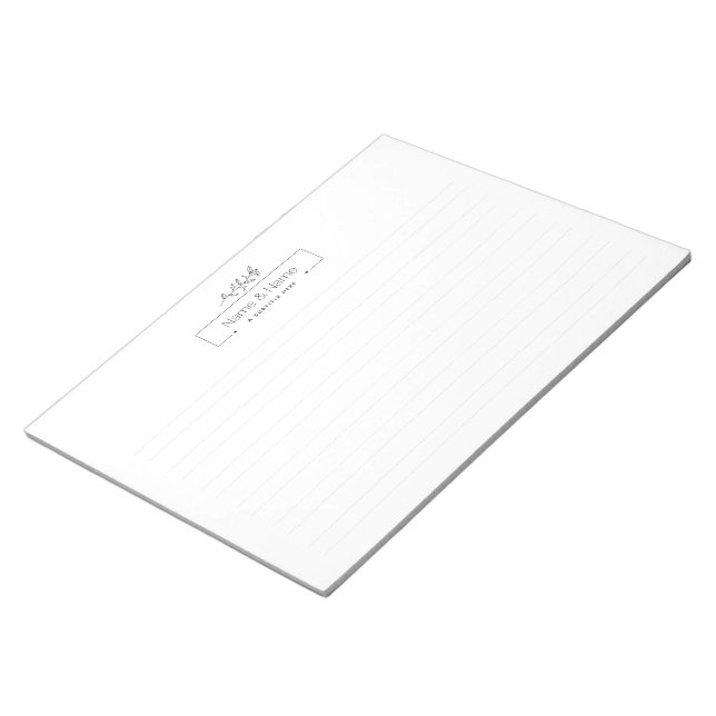 Ekologisk minimalistisk naturlig bröllops DESIGN R Anteckningsblock (Vinklad)