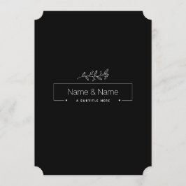 Ekologisk minimalistisk naturlig bröllops DESIGN R Meny