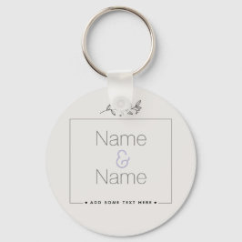 Ekologisk minimalistisk naturlig bröllopsdesign RE Nyckelring