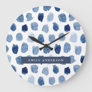 EKOLOGISK NAVY BLUE INDIGO DOSERAS TID DYE MÖNSTE STOR KLOCKA