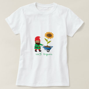 ekologisk slogan med trädgårdsgnom t shirt