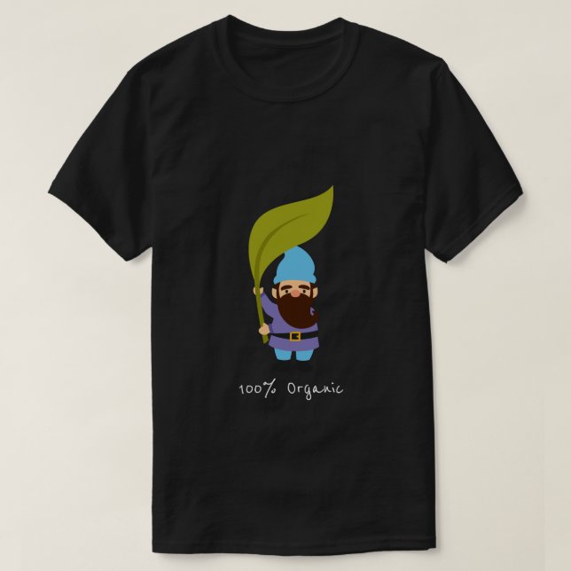  ekologisk slogan med trädgårdsgnom t shirt (Design framsida)