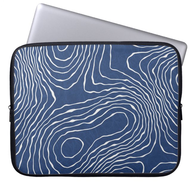 Ekologisk utskrift av jordlinje. laptop fodral (Framsidan)