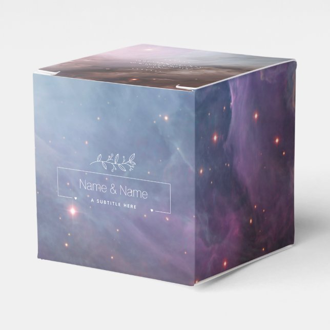 Ekologisk vit favor retro orionnebulosan REDIGERBA Presentaskar (Framsidan Sidan)
