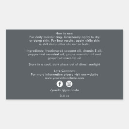 Ekologiska Affärs Skönhetsprodukt Ingredienser Sva Rektangulärt Klistermärke