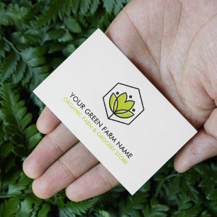 Ekologiska läder, blomsterproducerande jordbrukare visitkort