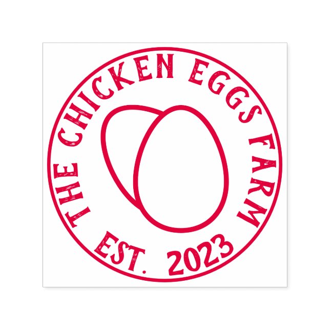 Ekologiskt ägg från hönsfarm självfärgande stämpel (Design)
