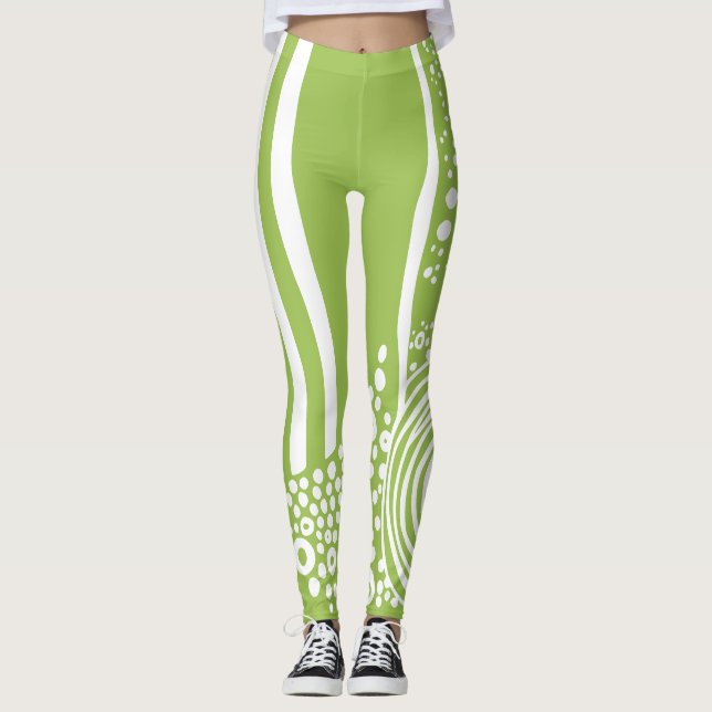 ekologiskt flöde modern rustik leggings (Framsida)