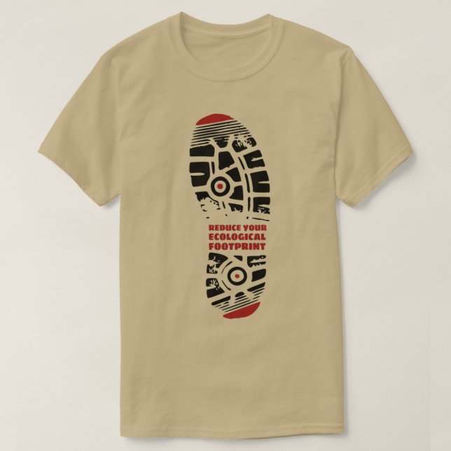 Ekologiskt fotavtrycksmärke amp Gift Environmenta T Shirt (Design framsida)