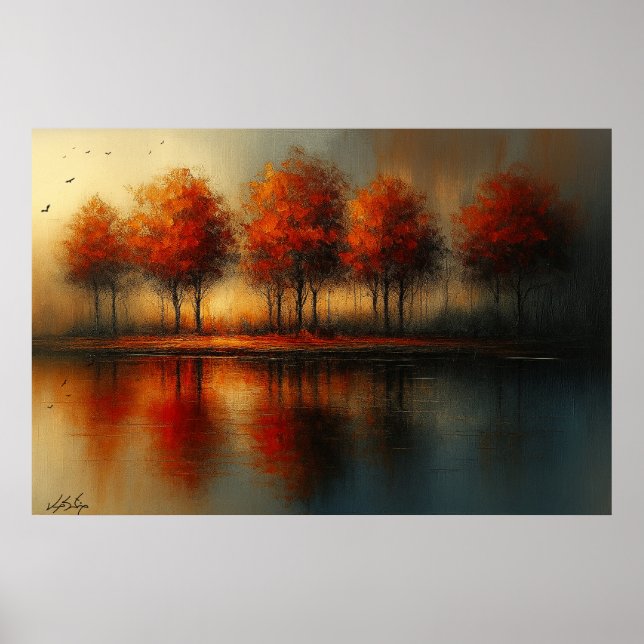 Ekon av Emberlight landskap Poster (Framsidan)