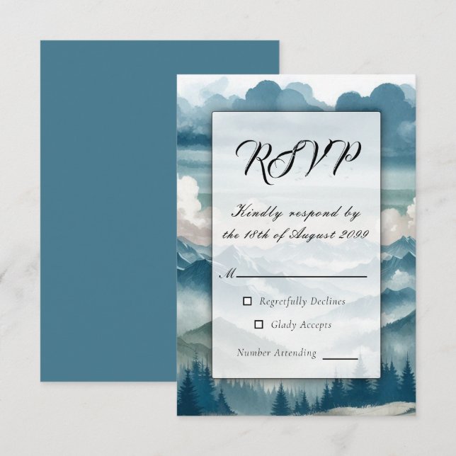 Ekon genom de dimmiga tallarna OSA kort (Fram/baksida)