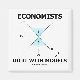 Ekonomer gör det med modeller (Economics Humor) Magnet