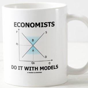 Ekonomer gör det med modeller (ekonomi Humor) Kaffemugg