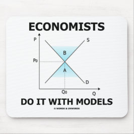 Ekonomer gör det med modeller (ekonomi Humor) Musmatta