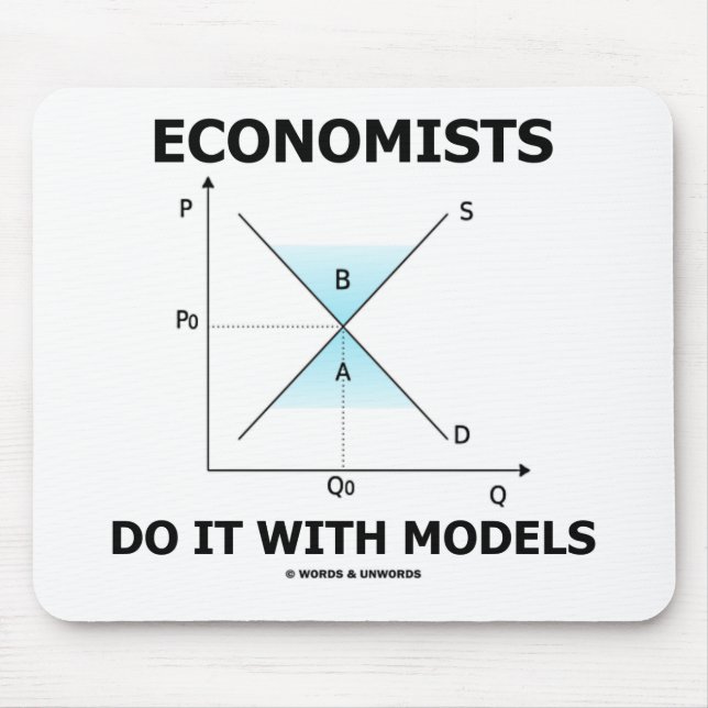 Ekonomer gör det med modeller (ekonomi Humor) Musmatta (Framsidan)