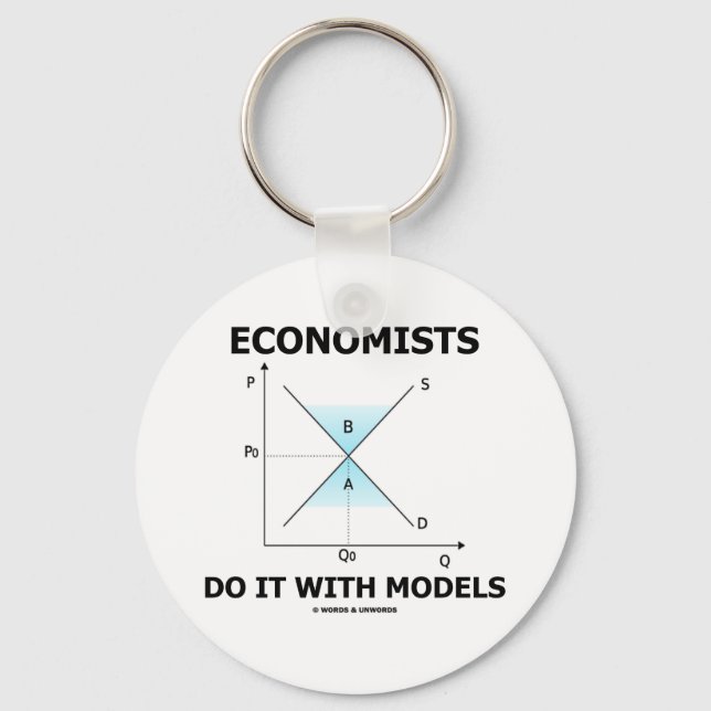 Ekonomer gör det med modeller (ekonomi Humor) Nyckelring (Framsida)